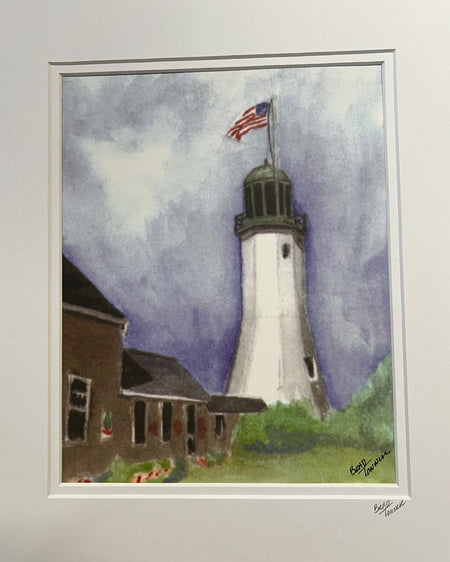 "Scituate Lighthouse" print of an original Watercolor by Brad Tonner