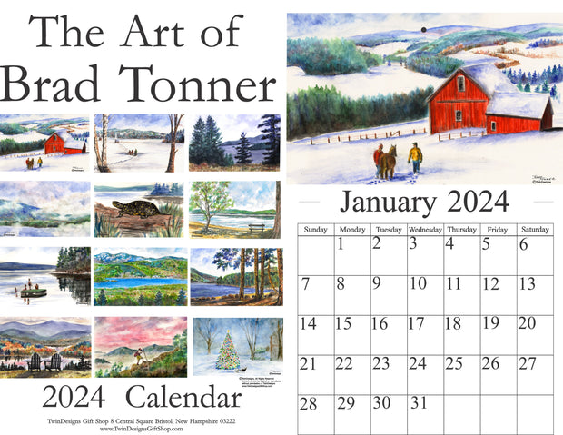2024 The Art of Brad Tonner Calendar