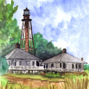 "Sanibel Island Lighthouse Florida" 11oz Ceramic Mug Original Watercolor by Brad Tonner