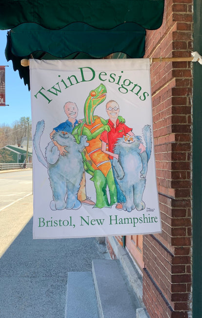 "TwinDesigns Logo" House Flag Original Watercolor by Brad Tonner