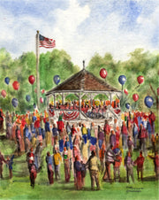 4th of July Bandstand Note Cards