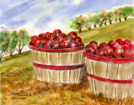 Baskets of Apples Note Cards