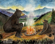 Bear Campfire Note Cards