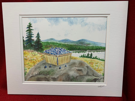 "Blueberries" print of an Original Watercolor by Brad Tonner