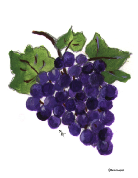 Bunch of Grapes Note Cards