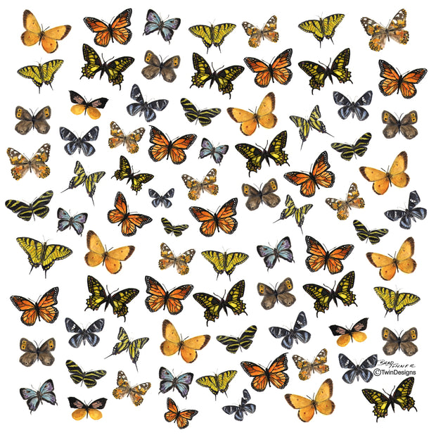 "Butterflies" Ceramic Tile Trivet