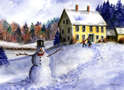 "Christmas at Home" Boxed Christmas Cards Original Watercolor by Brad Tonner