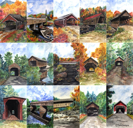 "Covered Bridges of New Hampshire" Ceramic Tile Trivet