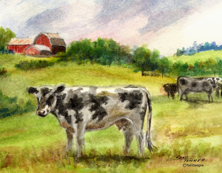 Country Cow Note Cards