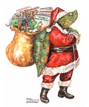 "Christmas with Diane the Turtle" Boxed Christmas Cards original Watercolor by Brad Tonner