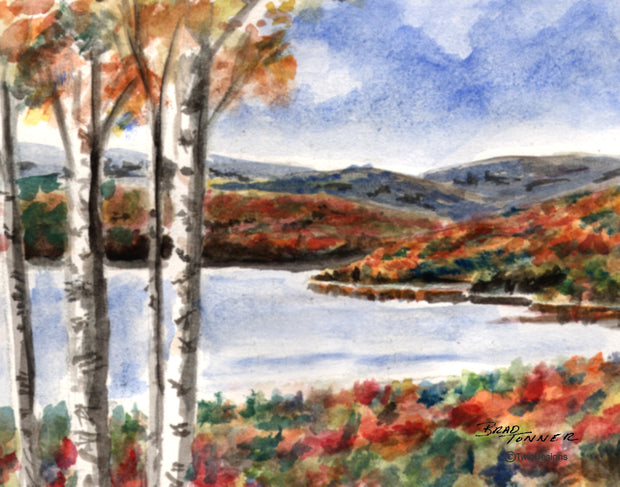 Fall Lake Note Cards