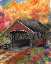 The Flume Covered Bridge Note Cards