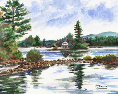 Loon Island Newfound Lake Note Cards