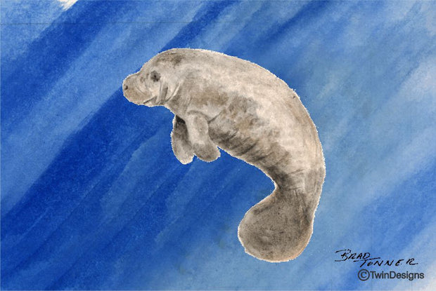 "Manatee" Note Cards Original Watercolor by Brad Tonner