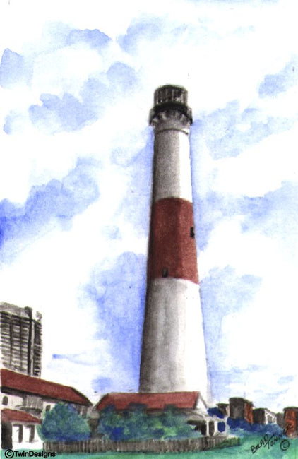 "Absecon Lighthouse New Jersey" Boxed Note Cards Original Watercolor by Brad Tonner