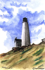 "Cape Henlopen Lighthouse Delaware" Boxed Note Cards Original Watercolor by Brad Tonner