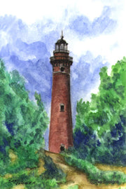 "Little Sable Lighthouse Michigan" Boxed Note Cards Original Watercolor by Brad Tonner