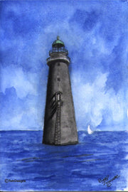 "Minot's Lighthouse Massachusetts" Boxed Note Cards Original Watercolor by Brad Toner