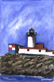 "Eastern Point Lighthouse Massachusetts" Boxed Noted Cards Original Watercolor by Brad Tonner