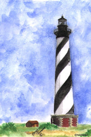 "Cape Hatteras Lighthouse North Carolina" Boxed Note Cards Original Watercolor by Brad Tonner