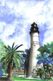"Key West Lighthouse Florida" Boxed Note Cards Original Watercolor by Brad Tonner