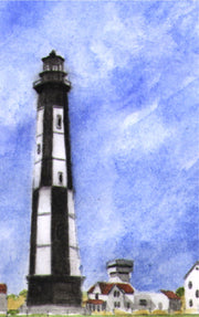 "Cape Henry Lighthouse Virginia" Boxed Note Cards Original Watercolor by Brad Tonner