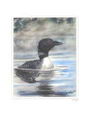 Matted Print "Loon" by Brad Tonner