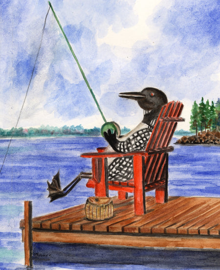 Loon Fishing Note Cards