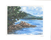 Matted Print "Newfound Lake" by Brad Tonner