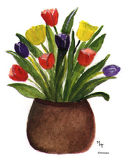 Tulip Pot Note Cards