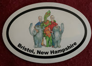 TwinDesigns Bristol New Hampshire Logo Bumper Sticker