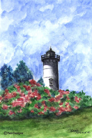 "East Chop Lighthouse Martha's Vineyard" Boxed Note Cards Original Watercolor by Brad Tonner
