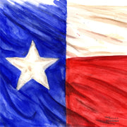 "Texas" Ceramic Trivet Original Watercolor by Brad Tonner